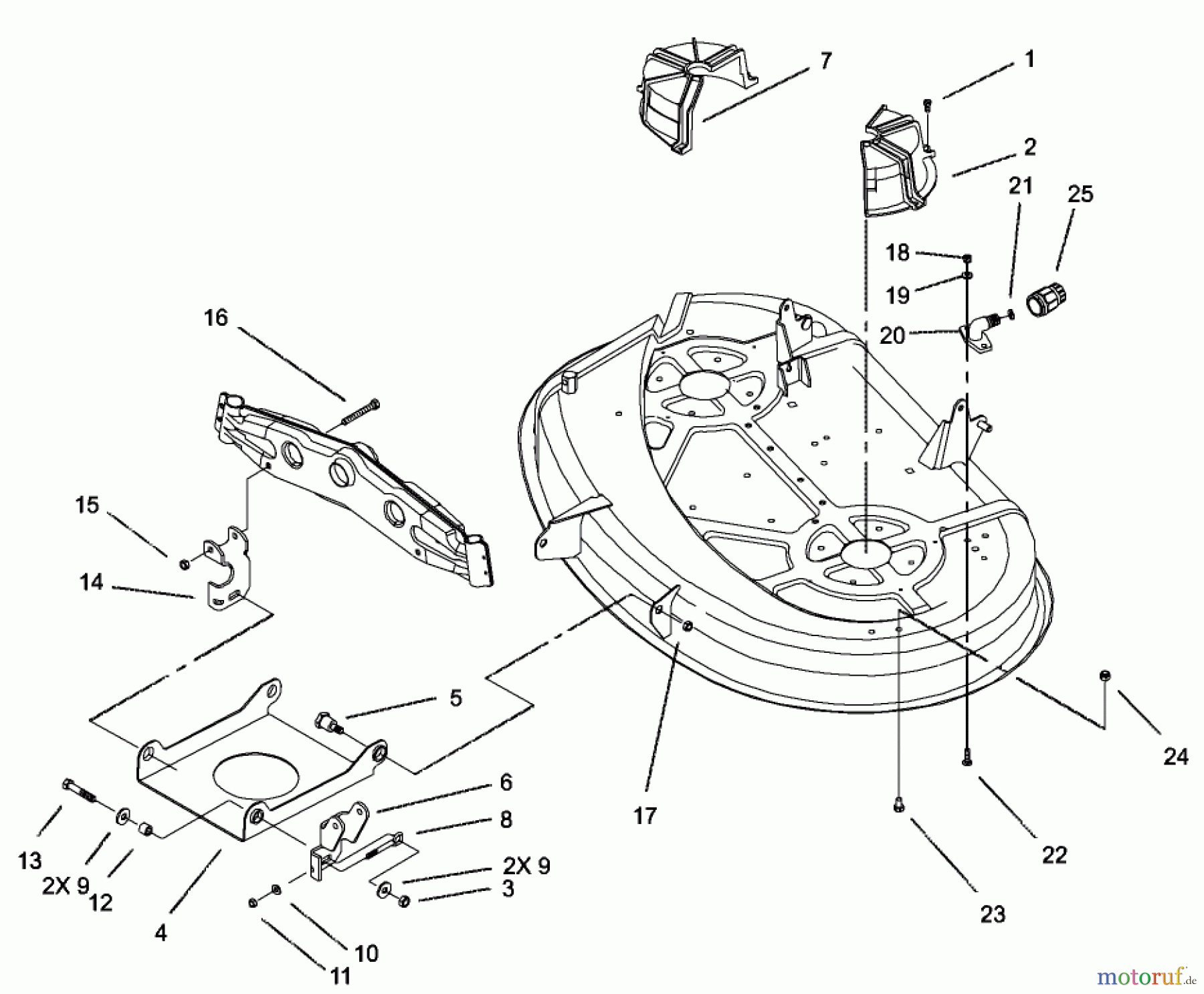 Toro Neu Mowers, Lawn & Garden Tractor Seite 1 71226 (16-38XLE) - Toro 16-38XLE Lawn Tractor, 2002 (220010001-220999999) 38IN DECK ENGAGEMENT ASSEMBLY