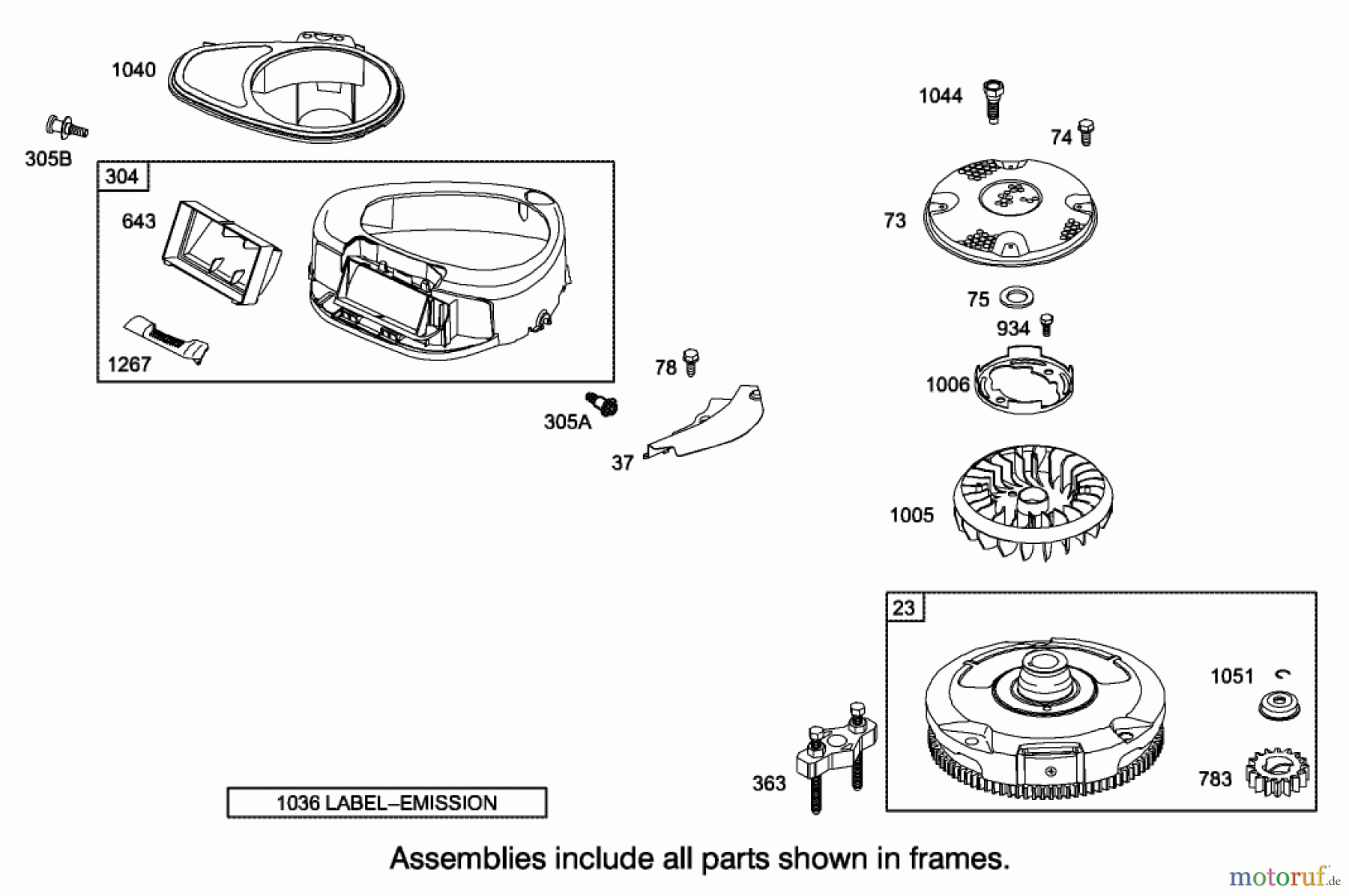 Toro Neu Mowers, Lawn & Garden Tractor Seite 1 71226 (16-38XLE) - Toro 16-38XLE Lawn Tractor, 2002 (220010001-220999999) BLOWER HOUSING ASSEMBLY ENGINE BRIGGS AND STRATTON MODEL 286H77-0121-E1