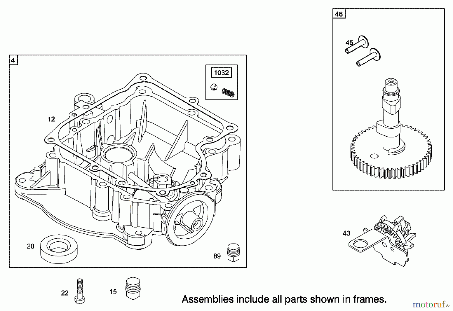 Toro Neu Mowers, Lawn & Garden Tractor Seite 1 71226 (16-38XLE) - Toro 16-38XLE Lawn Tractor, 2002 (220010001-220999999) CRANKCASE ASSEMBLY ENGINE BRIGGS AND STRATTON MODEL 286H77-0121-E1