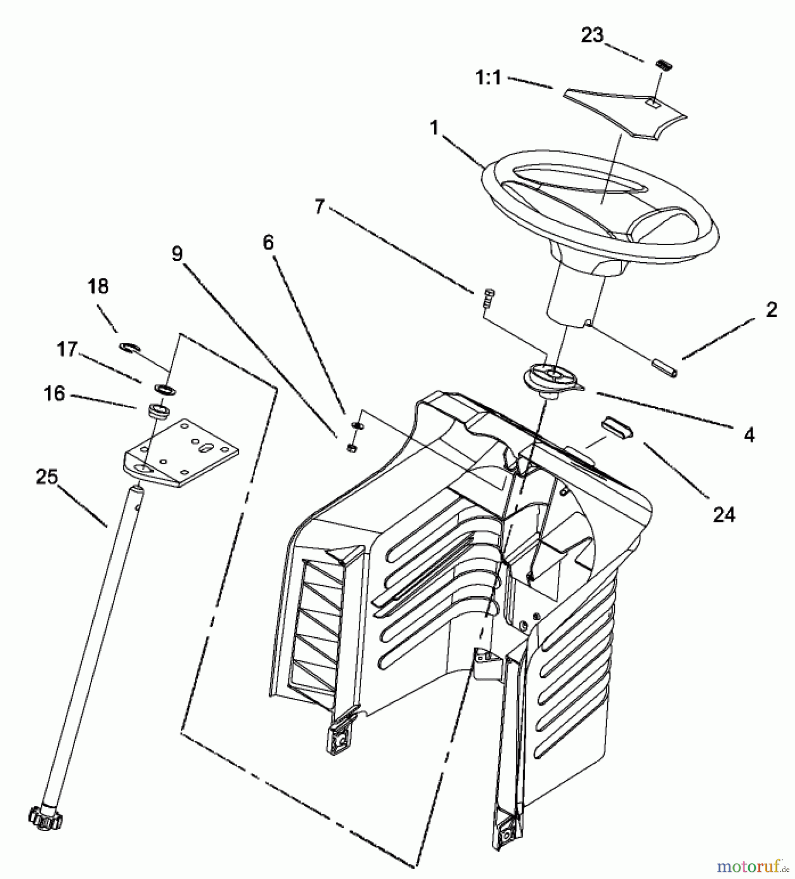Toro Neu Mowers, Lawn & Garden Tractor Seite 1 71226 (16-38XLE) - Toro 16-38XLE Lawn Tractor, 2002 (220010001-220999999) FIXED STEERING ASSEMBLY