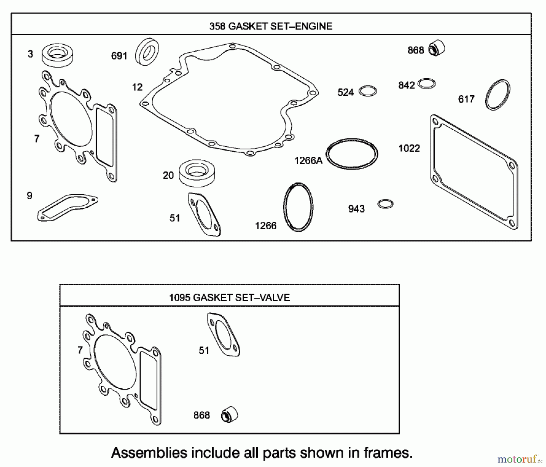 Toro Neu Mowers, Lawn & Garden Tractor Seite 1 71226 (16-38XLE) - Toro 16-38XLE Lawn Tractor, 2002 (220010001-220999999) GASKET ASSEMBLY ENGINE BRIGGS AND STRATTON MODEL 286H77-0121-E1