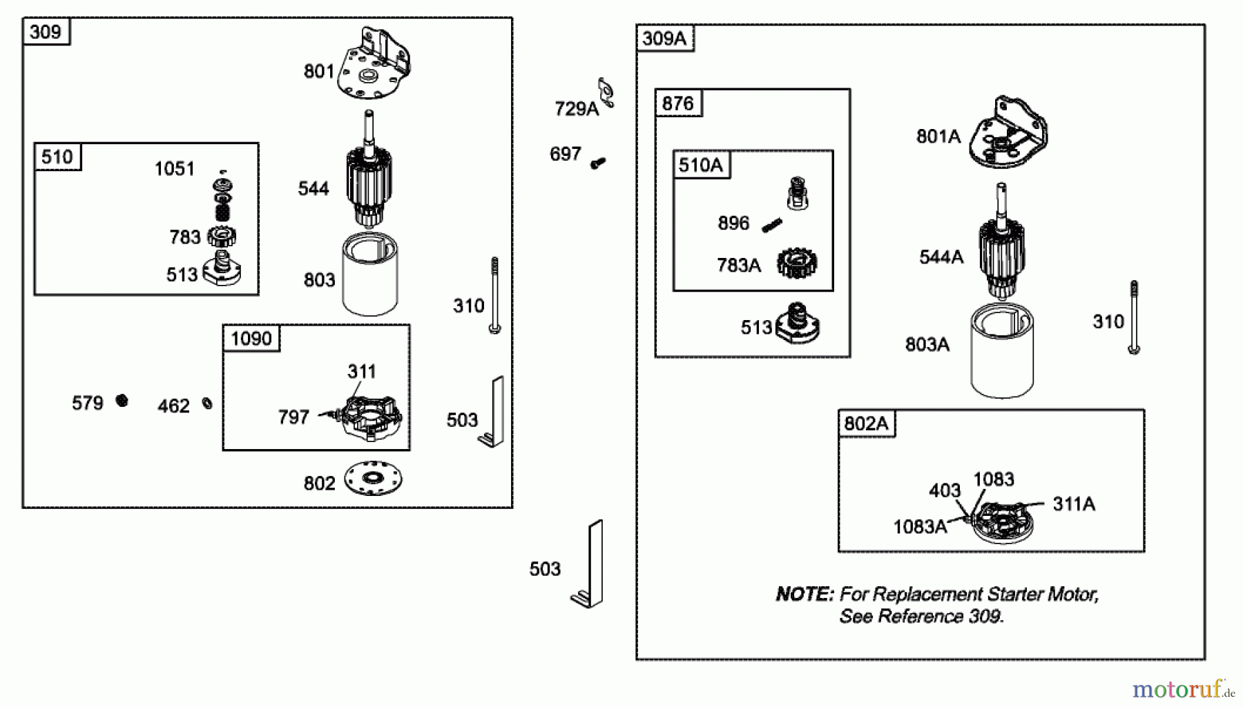  Toro Neu Mowers, Lawn & Garden Tractor Seite 1 71226 (16-38XLE) - Toro 16-38XLE Lawn Tractor, 2002 (220010001-220999999) STARTER ASSEMBLY ENGINE BRIGGS AND STRATTON MODEL 286H77-0121-E1