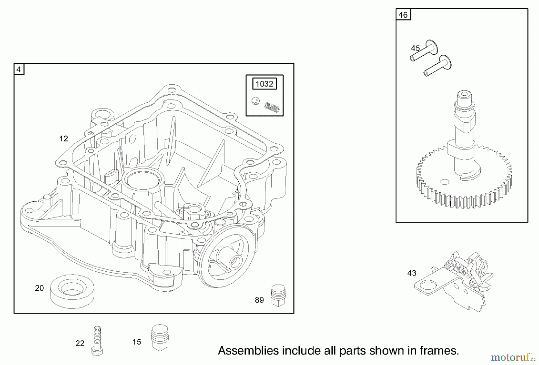 Toro Neu Mowers, Lawn & Garden Tractor Seite 1 71223 (16-38XL) - Toro 16-38XL Lawn Tractor, 2003 (230000001-230999999) CRANKCASE ASSEMBLY ENGINE BRIGGS AND STRATTON MODEL 286H77-0121-E1