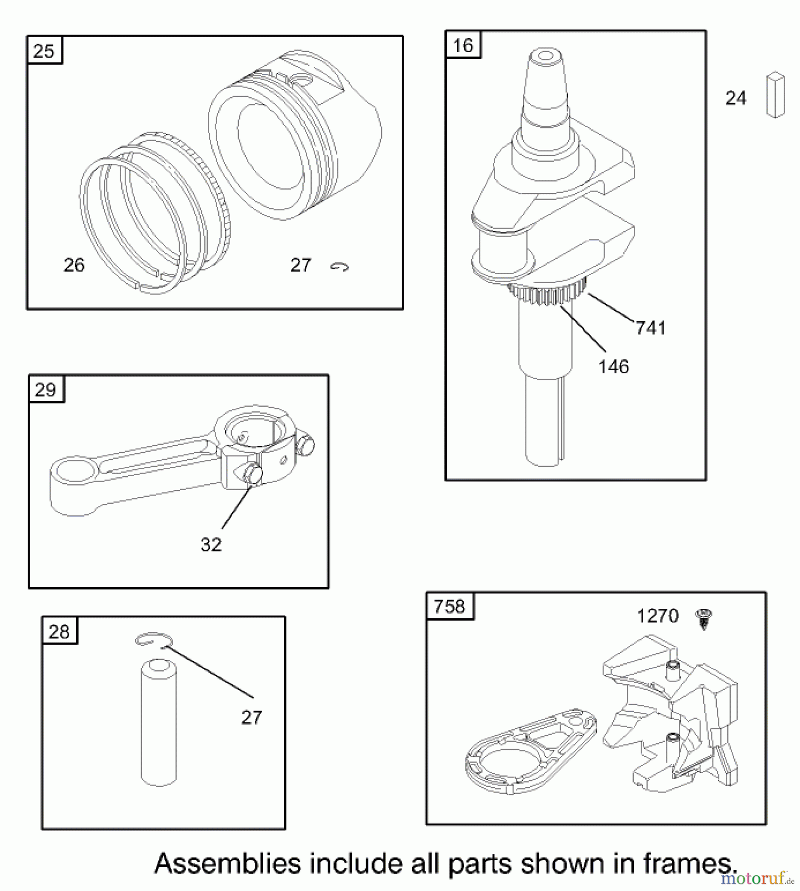 Toro Neu Mowers, Lawn & Garden Tractor Seite 1 71223 (16-38XL) - Toro 16-38XL Lawn Tractor, 2003 (230000001-230999999) CRANKSHAFT ASSEMBLY ENGINE BRIGGS AND STRATTON MODEL 286H77-0121-E1