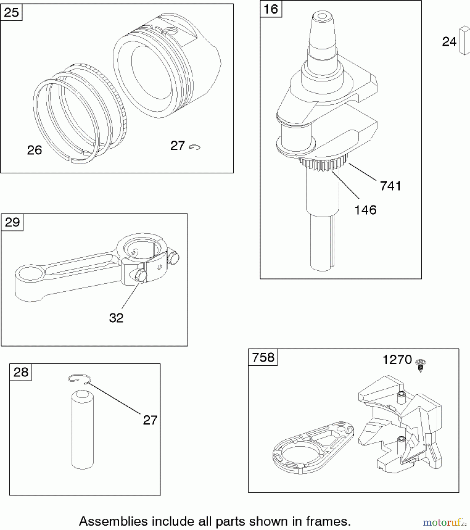  Toro Neu Mowers, Lawn & Garden Tractor Seite 1 71223 (16-38XL) - Toro 16-38XL Lawn Tractor, 2004 (240000001-240999999) CRANKSHAFT ASSEMBLY BRIGGS AND STRATTON MODEL 286H77-0121-E1