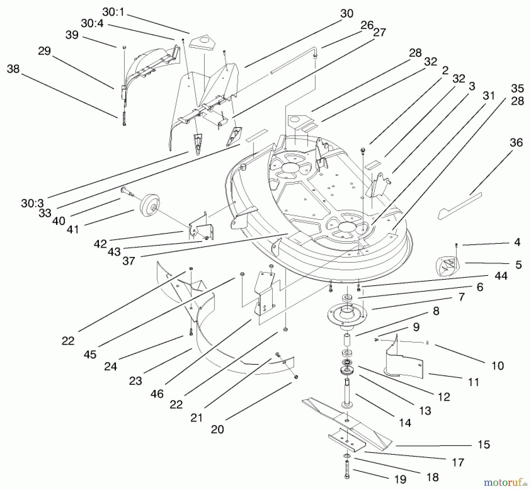 Toro Neu Mowers, Lawn & Garden Tractor Seite 1 71225 (16-38HXL) - Toro 16-38HXL Lawn Tractor, 2000 (200000001-200999999) 38