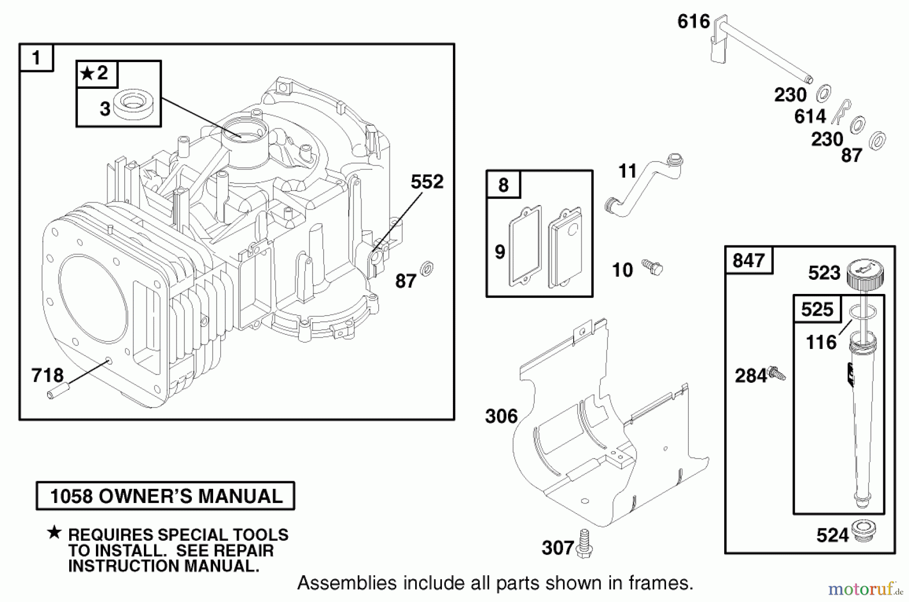 Toro Neu Mowers, Lawn & Garden Tractor Seite 1 71225 (16-38HXL) - Toro 16-38HXL Lawn Tractor, 2000 (200000001-200999999) ENGINE BRIGGS & STRATTON MODEL 28Q777-0690-E1 #1