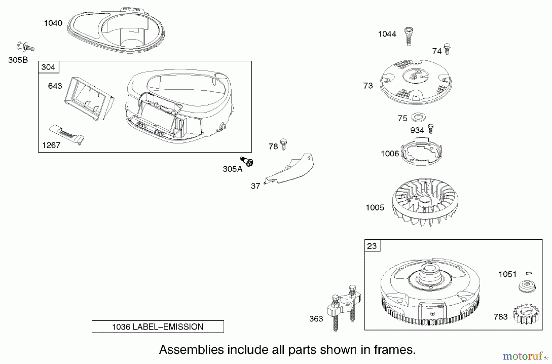 Toro Neu Mowers, Lawn & Garden Tractor Seite 1 71227 (16-38HXL) - Toro 16-38HXL Lawn Tractor, 2002 (220010001-220999999) BLOWER HOUSING ASSEMBLY BRIGGS AND STRATTON MODEL 286H77-0121-E1