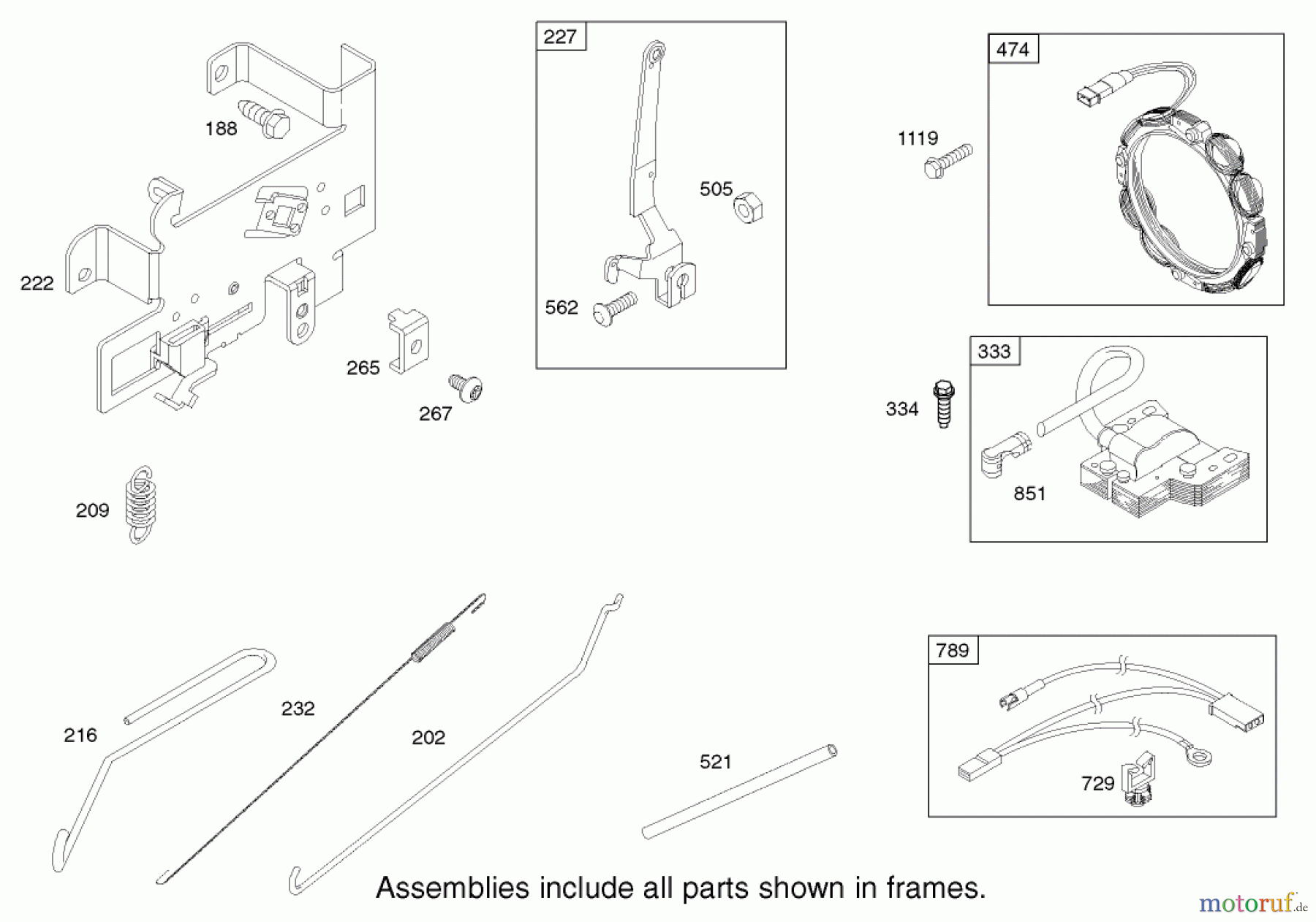  Toro Neu Mowers, Lawn & Garden Tractor Seite 1 71227 (16-38HXL) - Toro 16-38HXL Lawn Tractor, 2002 (220010001-220999999) GOVERNOR ASSEMBLY BRIGGS AND STRATTON MODEL 286H77-0121-E1