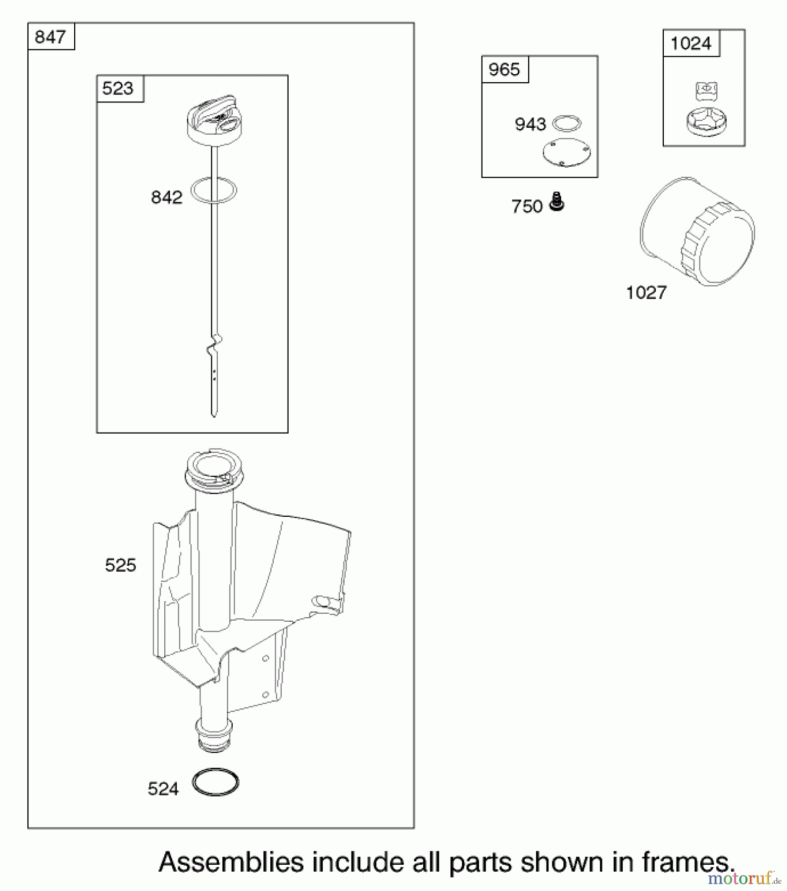  Toro Neu Mowers, Lawn & Garden Tractor Seite 1 71227 (16-38HXL) - Toro 16-38HXL Lawn Tractor, 2002 (220010001-220999999) OIL FILTER, TUBE AND PUMP ASSEMBLY BRIGGS AND STRATTON MODEL 286H77-0121-E1