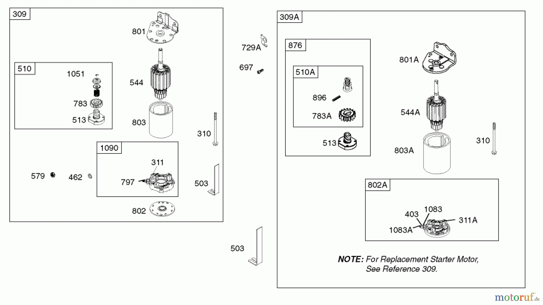 Toro Neu Mowers, Lawn & Garden Tractor Seite 1 71242 (16-38HXLE) - Toro 16-38HXLE Lawn Tractor, 2002 (220010001-220999999) STARTER ASSEMBLY BRIGGS AND STRATTON MODEL 286H77-0121-E1