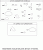 Toro 71227 (16-38HXL) - 16-38HXL Lawn Tractor, 2004 (240000001-240999999) Ersatzteile CARBURETOR OVERHAUL KIT ASSEMBLY BRIGGS AND STRATTON MODEL 286H77-0121-E1