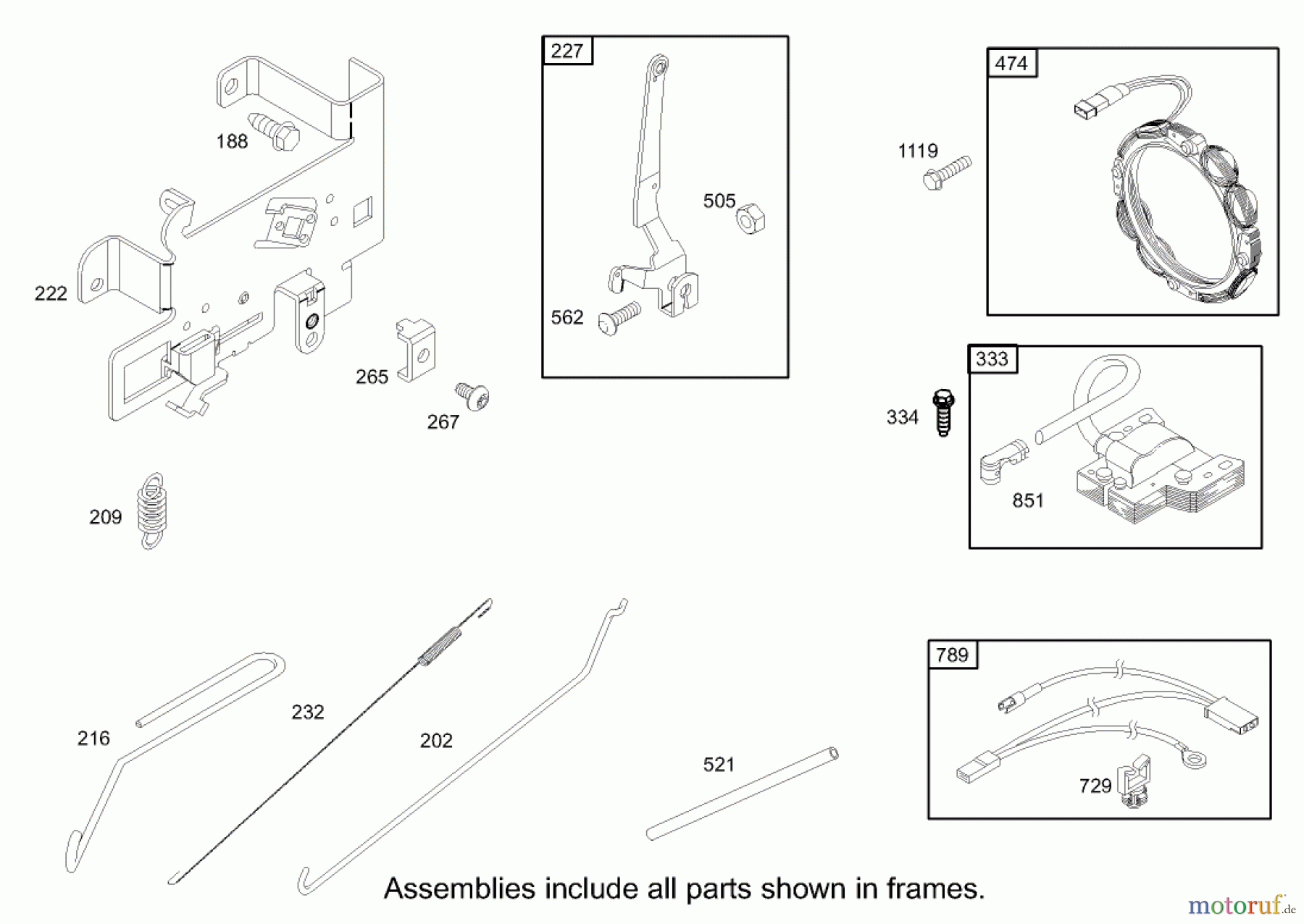 Toro Neu Mowers, Lawn & Garden Tractor Seite 1 71227 (16-38HXL) - Toro 16-38HXL Lawn Tractor, 2004 (240000001-240999999) GOVERNOR ASSEMBLY BRIGGS AND STRATTON MODEL 286H77-0121-E1