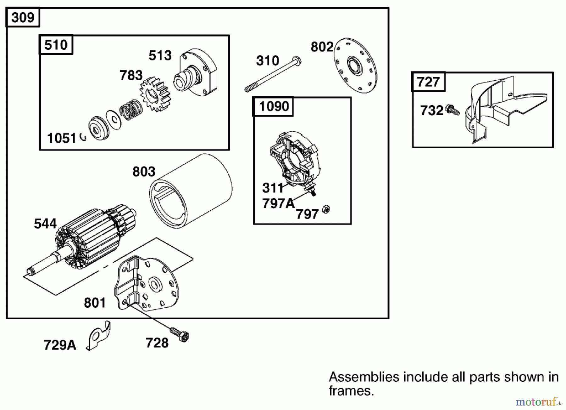  Toro Neu Mowers, Lawn & Garden Tractor Seite 1 71228 (17-44HXL) - Toro 17-44HXL Lawn Tractor, 2002 (220000001-220010000) STARTER ASSEMBLY ENGINE BRIGGS AND STRATTON MODEL 312777-0128-E1