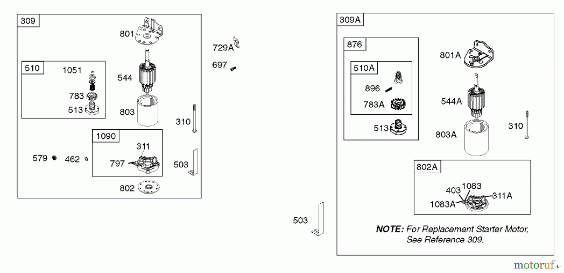 Toro Neu Mowers, Lawn & Garden Tractor Seite 1 71228 (17-44HXL) - Toro 17-44HXL Lawn Tractor, 2003 (230000001-230999999) STARTER ASSEMBLY BRIGGS AND STRATTON 31F777-0123-E1