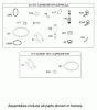 Toro 71233 (17-44HXL) - 17-44HXL Indy Special Edition Lawn Tractor, 2002 (220000001-220999999) Ersatzteile CARBURETOR OVERHAUL KIT ASSEMBLY BRIGGS AND STRATTON 31F777-0123-E1