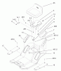 Toro 71233 (17-44HXL) - 17-44HXL Indy Special Edition Lawn Tractor, 2002 (220000001-220999999) Ersatzteile REAR BODY AND SEAT ASSEMBLY