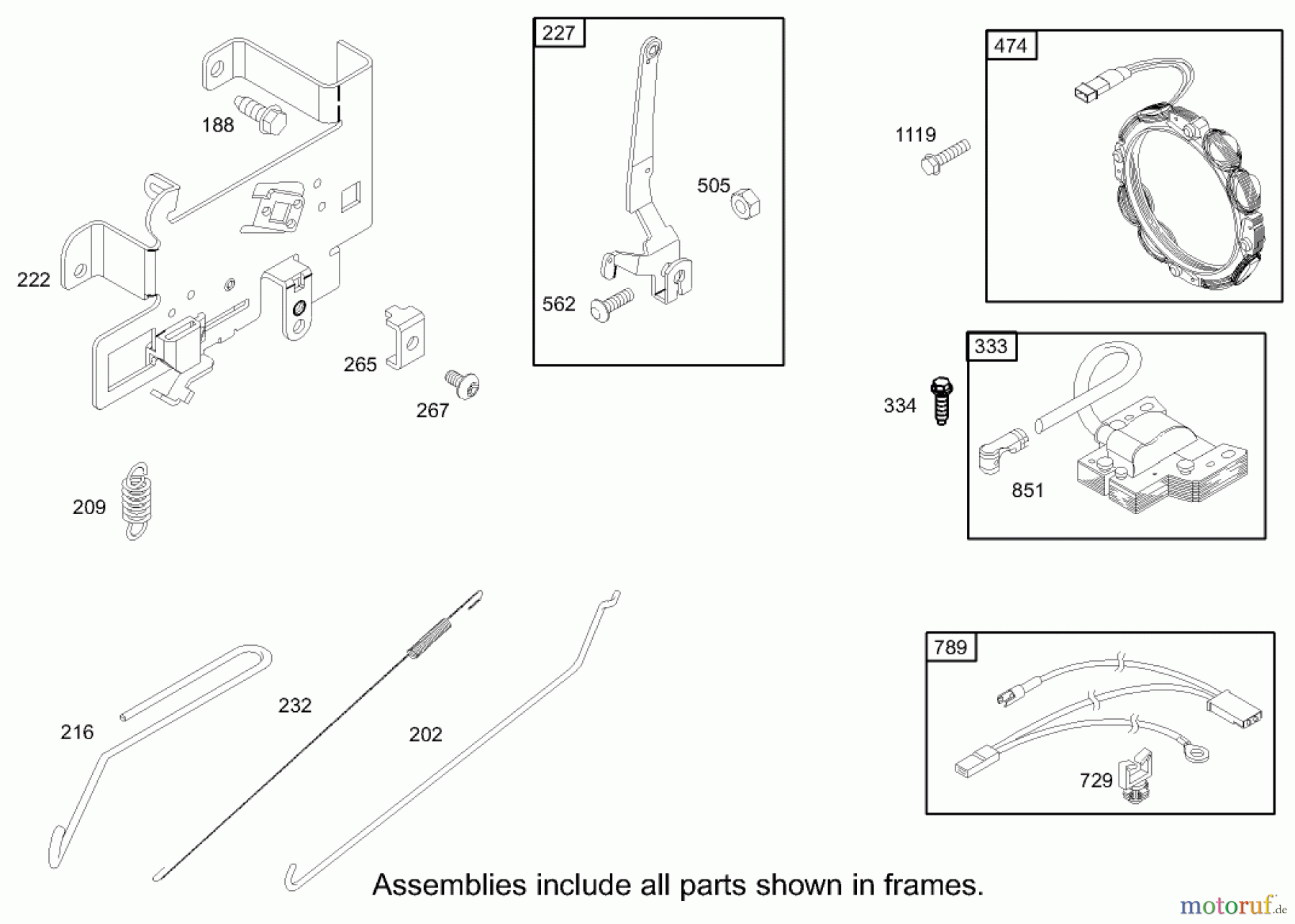 Toro Neu Mowers, Lawn & Garden Tractor Seite 1 71233 (17-44HXL) - Toro 17-44HXL Indy Special Edition Lawn Tractor, 2003 (230000001-230999999) GOVERNOR ASSEMBLY BRIGGS AND STRATTON MODEL 31F777-0123-E1