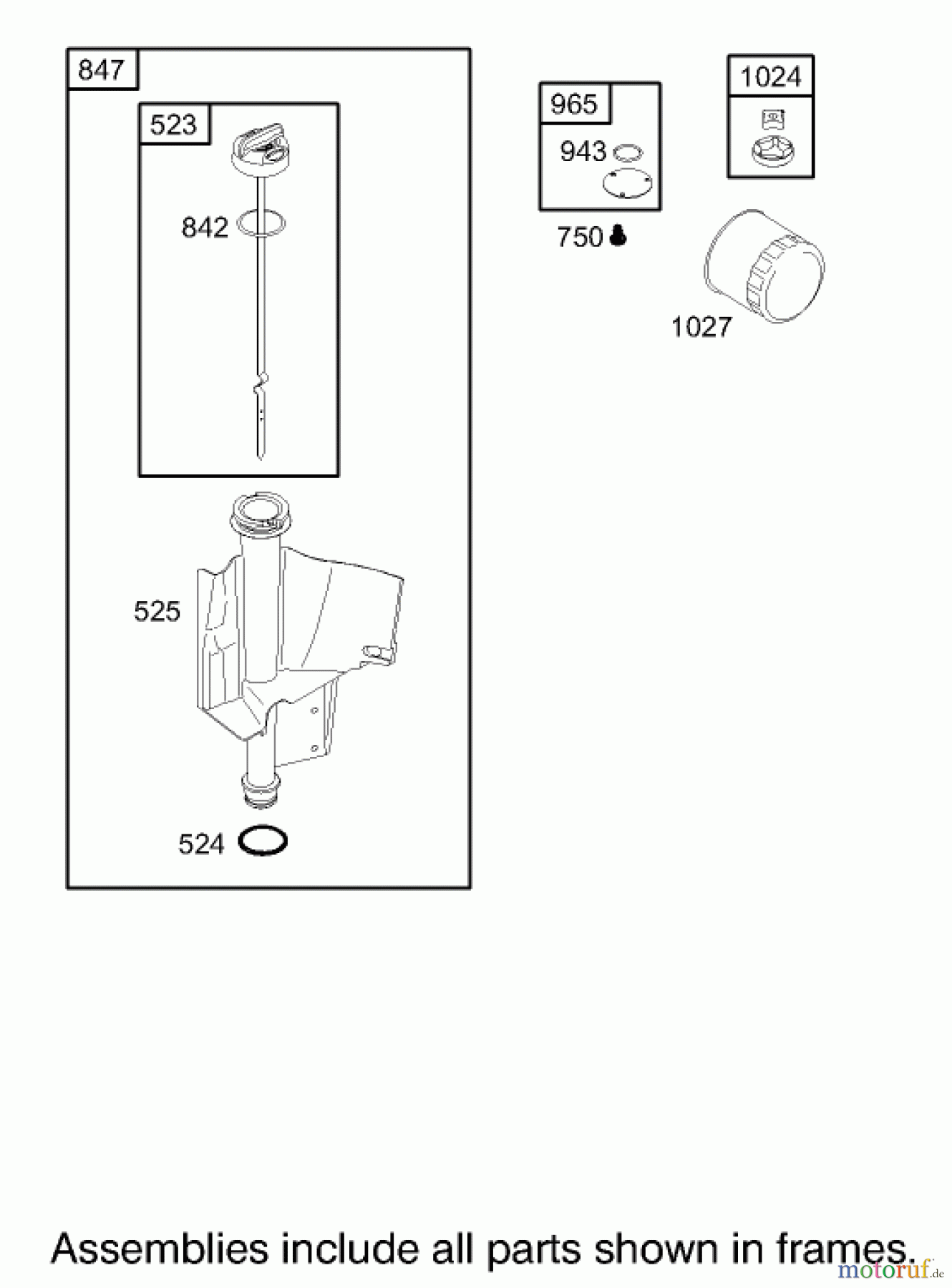  Toro Neu Mowers, Lawn & Garden Tractor Seite 1 71233 (17-44HXL) - Toro 17-44HXL Indy Special Edition Lawn Tractor, 2003 (230000001-230999999) OIL FILTER, TUBE AND PUMP ASSEMBLY BRIGGS AND STRATTON MODEL 31F777-0123-E1