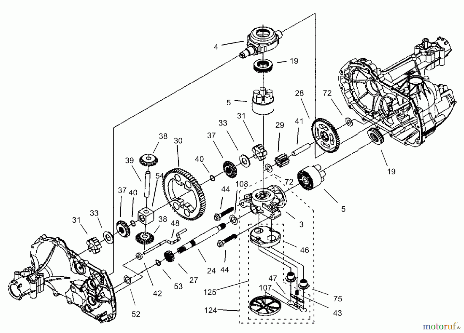 Toro Neu Mowers, Lawn & Garden Tractor Seite 1 71233 (17-44HXL) - Toro 17-44HXL Indy Special Edition Lawn Tractor, 2003 (230000001-230999999) TRANSAXLE GEAR ASSEMBLY
