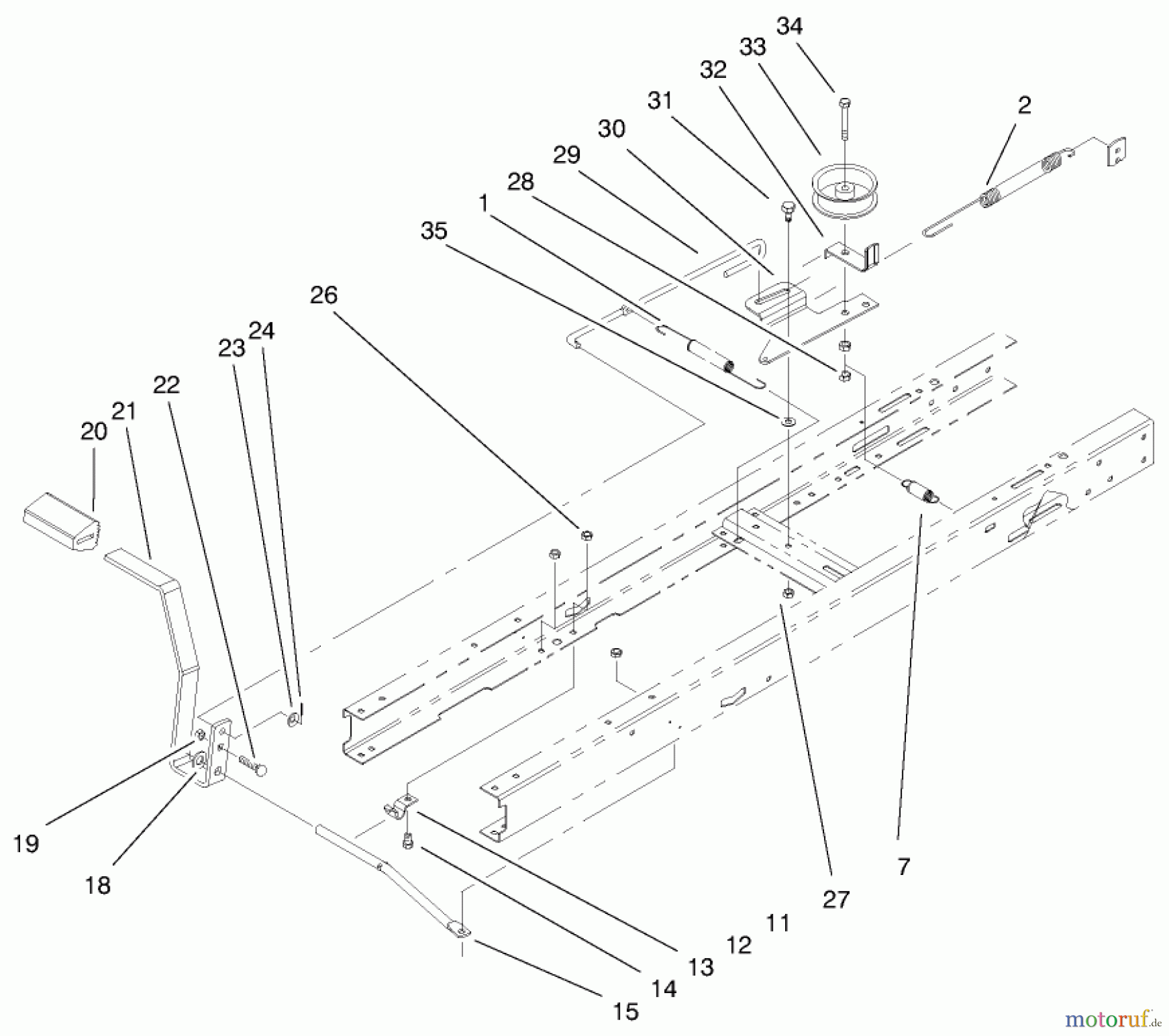 Toro Neu Mowers, Lawn & Garden Tractor Seite 1 71240 (15-38HXL) - Toro 15-38HXL Lawn Tractor, 1999 (9900001-9999999) TRACTION, CLUTCHING ASSEMBLY