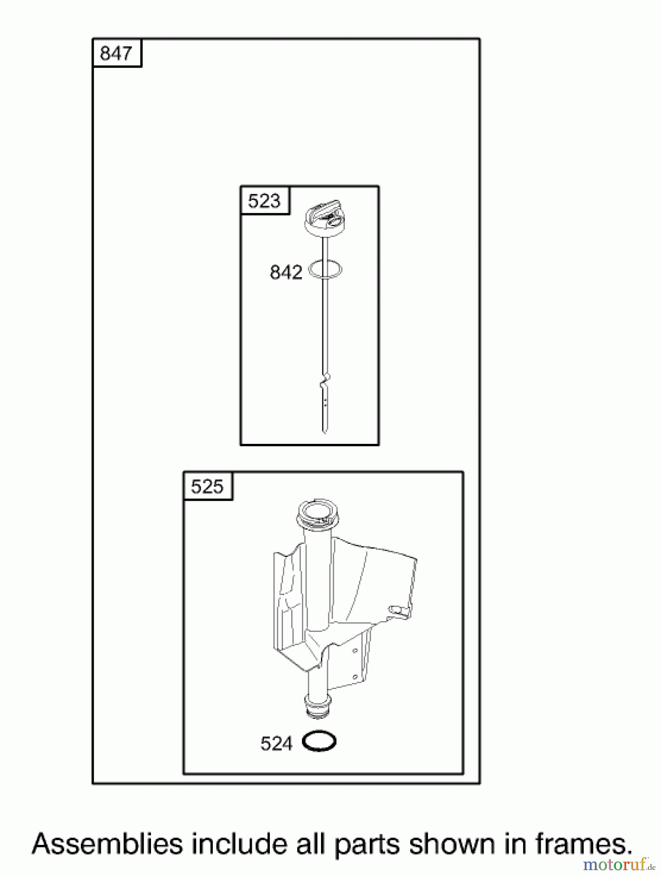  Toro Neu Mowers, Lawn & Garden Tractor Seite 1 71245 (14-38HXLE) - Toro 14-38HXLE Lawn Tractor, 2003 (230000001-230999999) OIL FILTER, TUBE AND PUMP ASSEMBLY ENGINE BRIGGS AND STRATTON MODEL 280H07-0160-E1