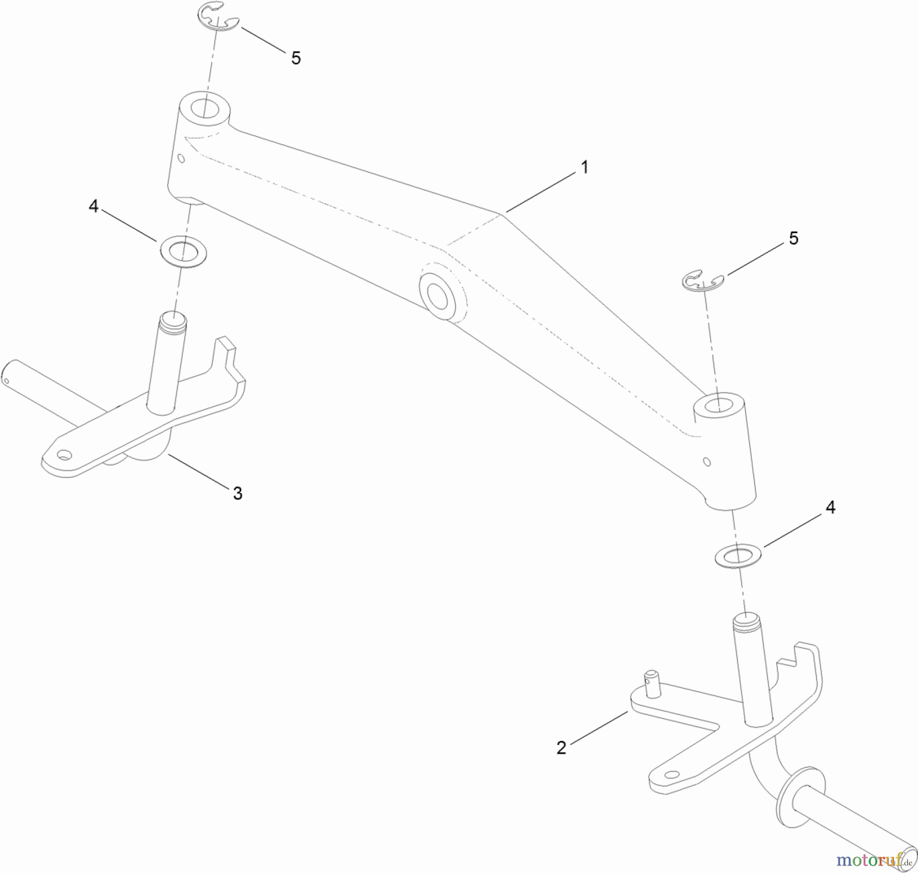 Toro Neu Mowers, Lawn & Garden Tractor Seite 1 71254 (XLS 380) - Toro XLS 380 Lawn Tractor, 2012 (SN 312000001-312999999) FRONT AXLE ASSEMBLY