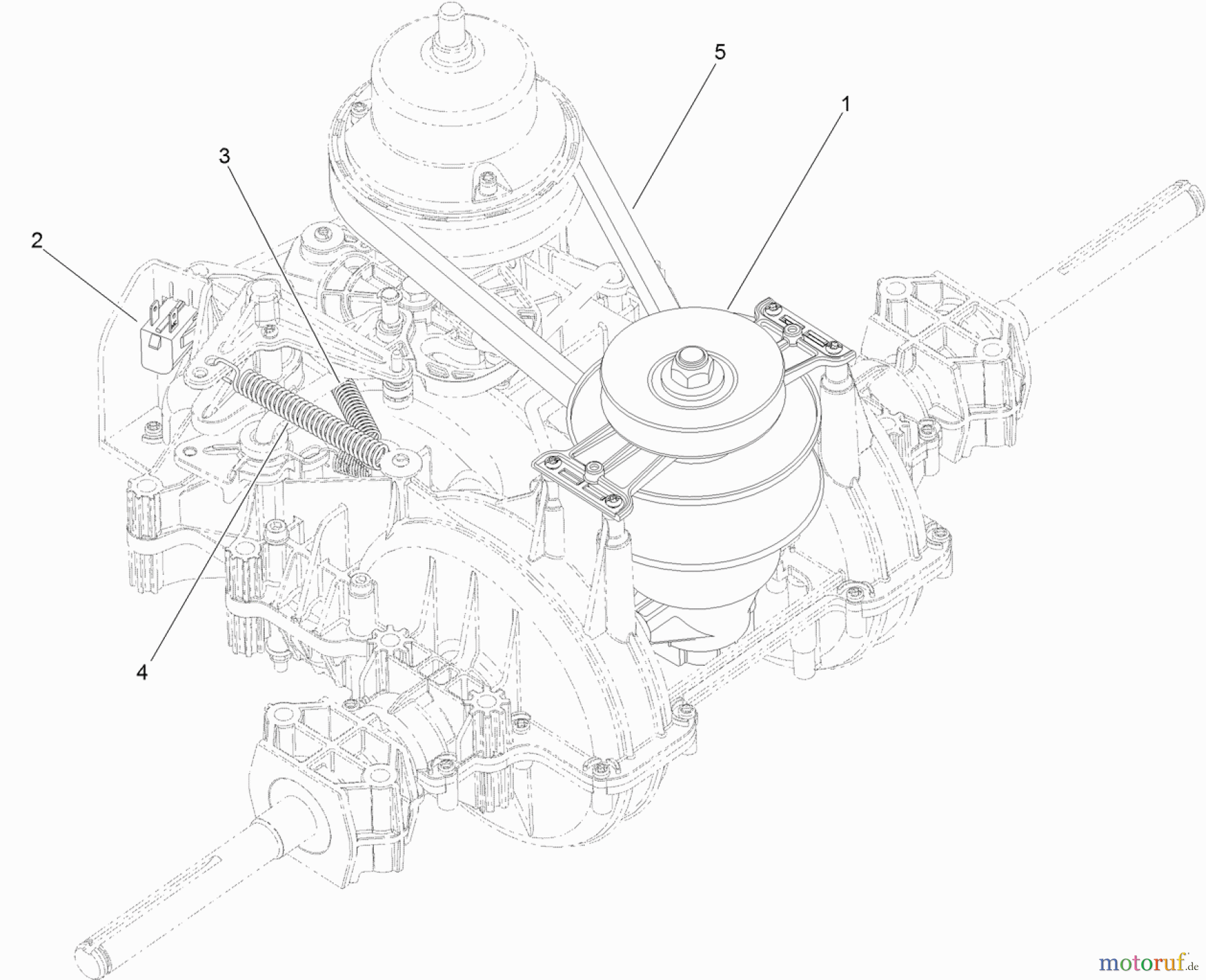 Toro Neu Mowers, Lawn & Garden Tractor Seite 1 71254 (XLS 380) - Toro XLS 380 Lawn Tractor, 2012 (SN 312000001-312999999) TRANSMISSION ASSEMBLY NO. 121-3956