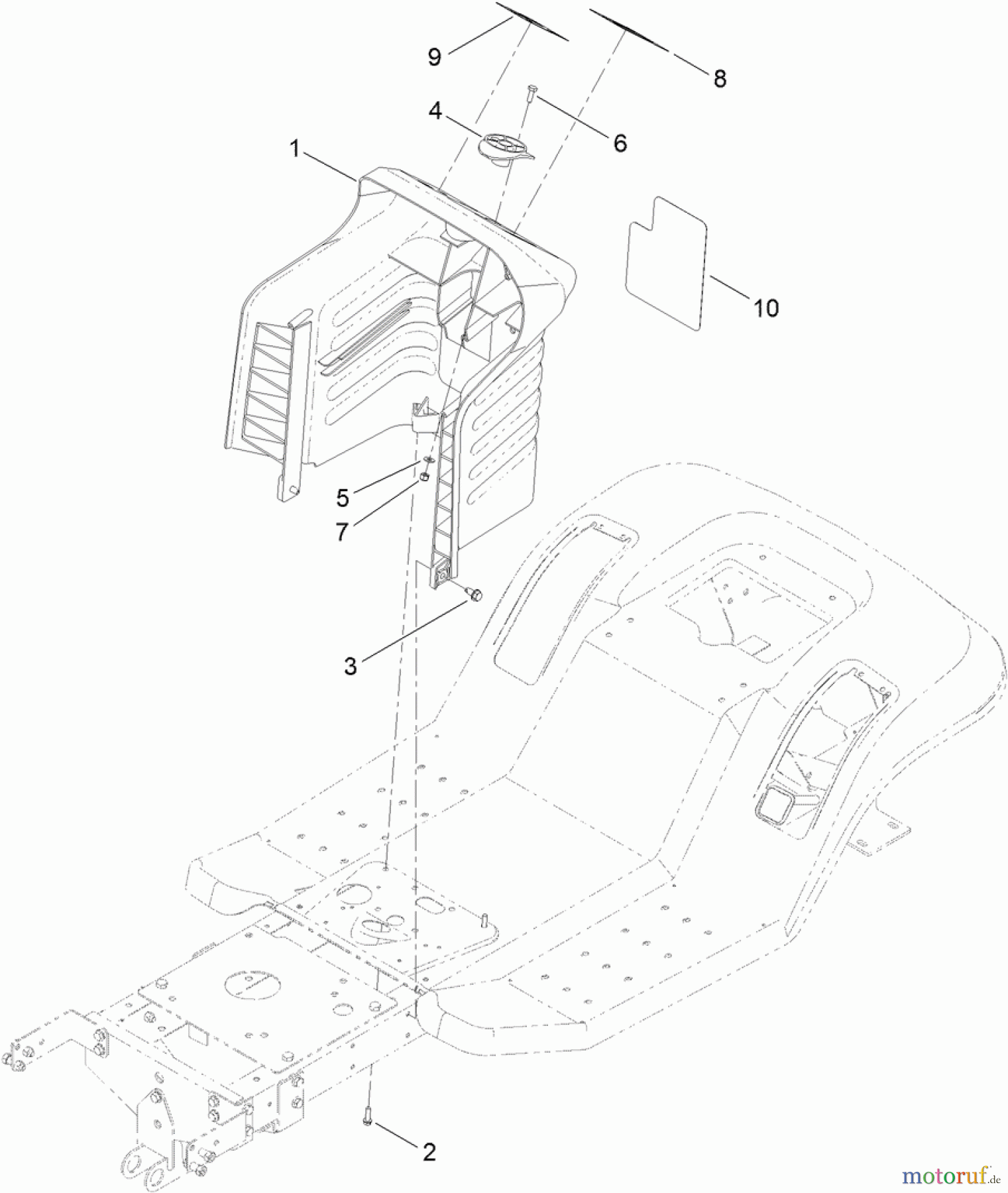 Toro Neu Mowers, Lawn & Garden Tractor Seite 1 71255 (XLS 420T) - Toro XLS 420T Lawn Tractor, 2011 (311000001-311999999) TOWER ASSEMBLY