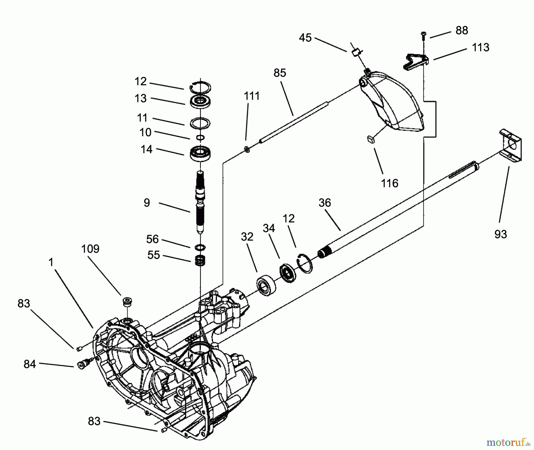  Toro Neu Mowers, Lawn & Garden Tractor Seite 1 71283 (17-44HXLE) - Toro 17-44HXLE Lawn Tractor, 2002 (220010001-220999999) AXLE ASSEMBLY