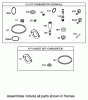 Toro 71283 (17-44HXLE) - 17-44HXLE Lawn Tractor, 2002 (220010001-220999999) Ersatzteile CARBURETOR OVERHAUL KIT ASSEMBLY ENGINE BRIGGS AND STRATTON MODEL 31F777-0123-E1