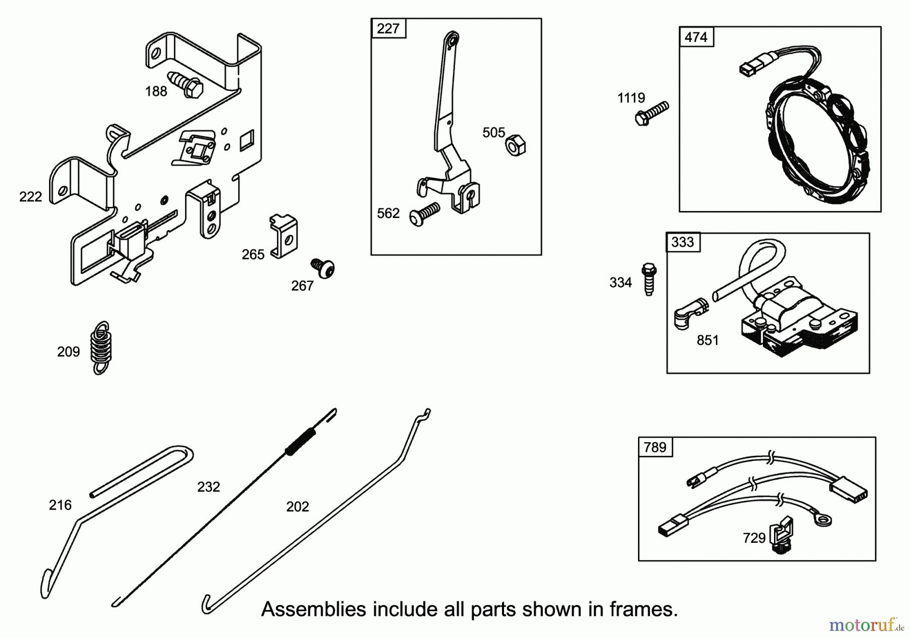 Toro Neu Mowers, Lawn & Garden Tractor Seite 1 71283 (17-44HXLE) - Toro 17-44HXLE Lawn Tractor, 2002 (220010001-220999999) GOVERNOR ASSEMBLY ENGINE BRIGGS AND STRATTON MODEL 31F777-0123-E1