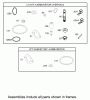 Toro 71286 (XL 440H) - XL 440H Lawn Tractor, 2005 (250000001-250999999) Ersatzteile CARBURETOR OVERHAUL KIT ASSEMBLY BRIGGS AND STRATTON 31F777-0162-E1