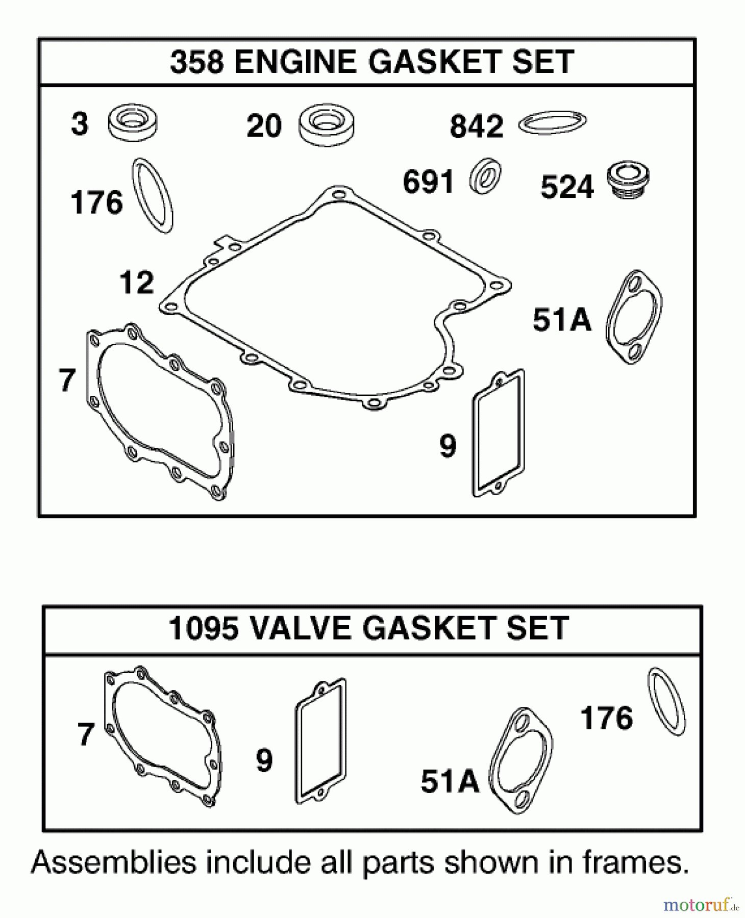 Toro Neu Mowers, Lawn & Garden Tractor Seite 1 71301 (12.5-32XLE) - Toro 12.5-32XLE Lawn Tractor, 2001 (210000001-210999999) GASKET ASSEMBLY ENGINE BRIGGS AND STRATTON MODEL 288707-1142-E1