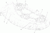 Toro 71429 (XL 440H) - XL 440H Lawn Tractor, 2005 (250000001-250999999) Ersatzteile DECK ASSEMBLY NO. 95-6107