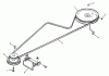 Toro 72-10BP01 (A-100) - A-100 36" 4-Speed Tractor, 1977 Ersatzteile DRIVE BELT AND PULLEYS