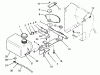 Toro 72040 (244-5) - 244-5 Yard Tractor, 1993 (3900001-3999999) Ersatzteile FUEL TANK AND STEERING BRACKET ASSEMBLY