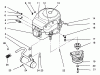 Toro 72041 (244-H) - 244-H Yard Tractor, 1993 (3900001-3999999) Ersatzteile ENGINE AND CLUTCH