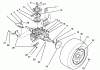 Toro 72041 (244-H) - 244-H Yard Tractor, 1993 (3900001-3999999) Ersatzteile REAR WHEEL AND TRANSMISSION ASSEMBLY