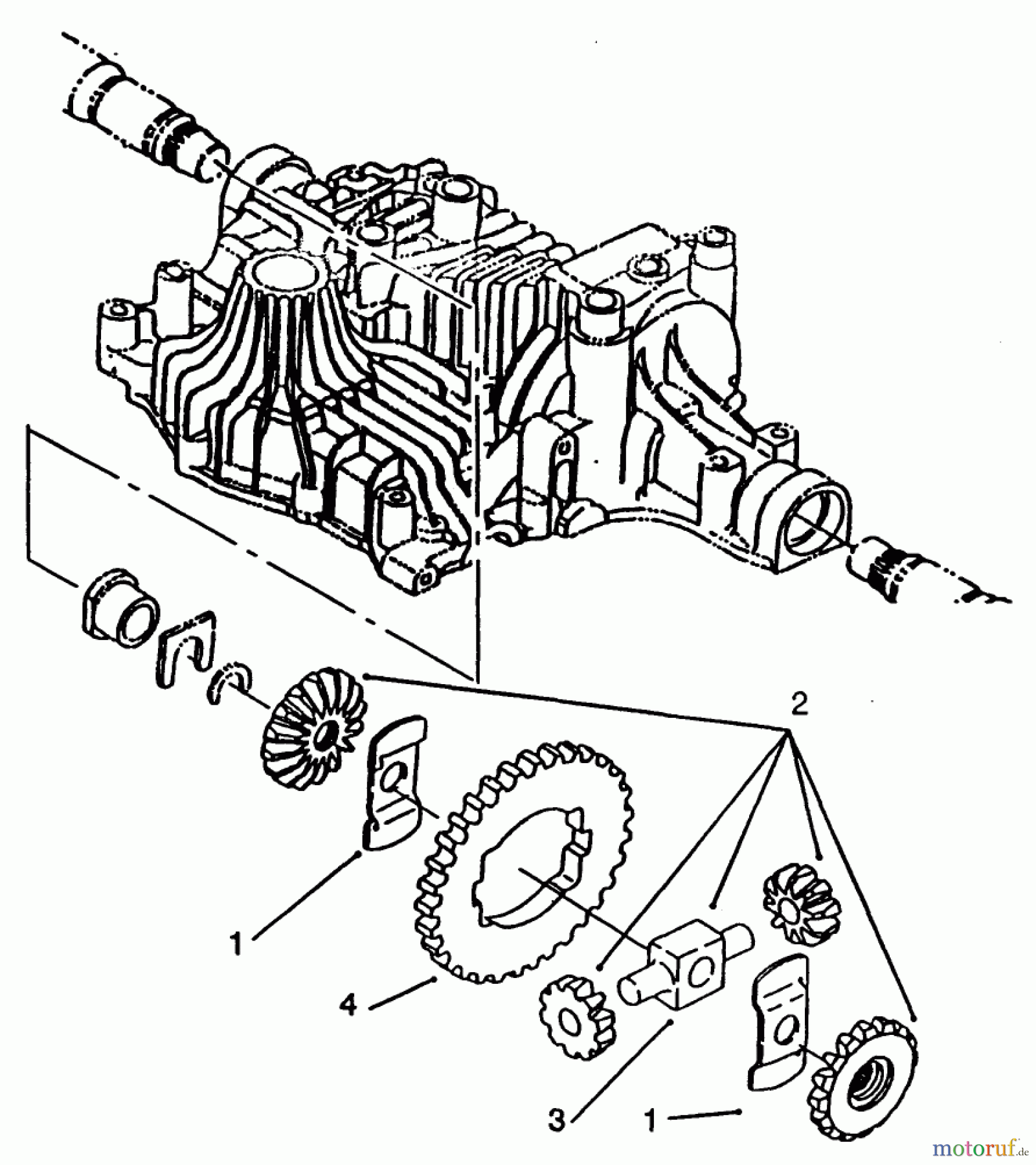 Toro Neu Mowers, Lawn & Garden Tractor Seite 1 72042 (264-6) - Toro 264-6 Yard Tractor, 1994 (4900001-4999999) DIFFERENTIAL GEAR