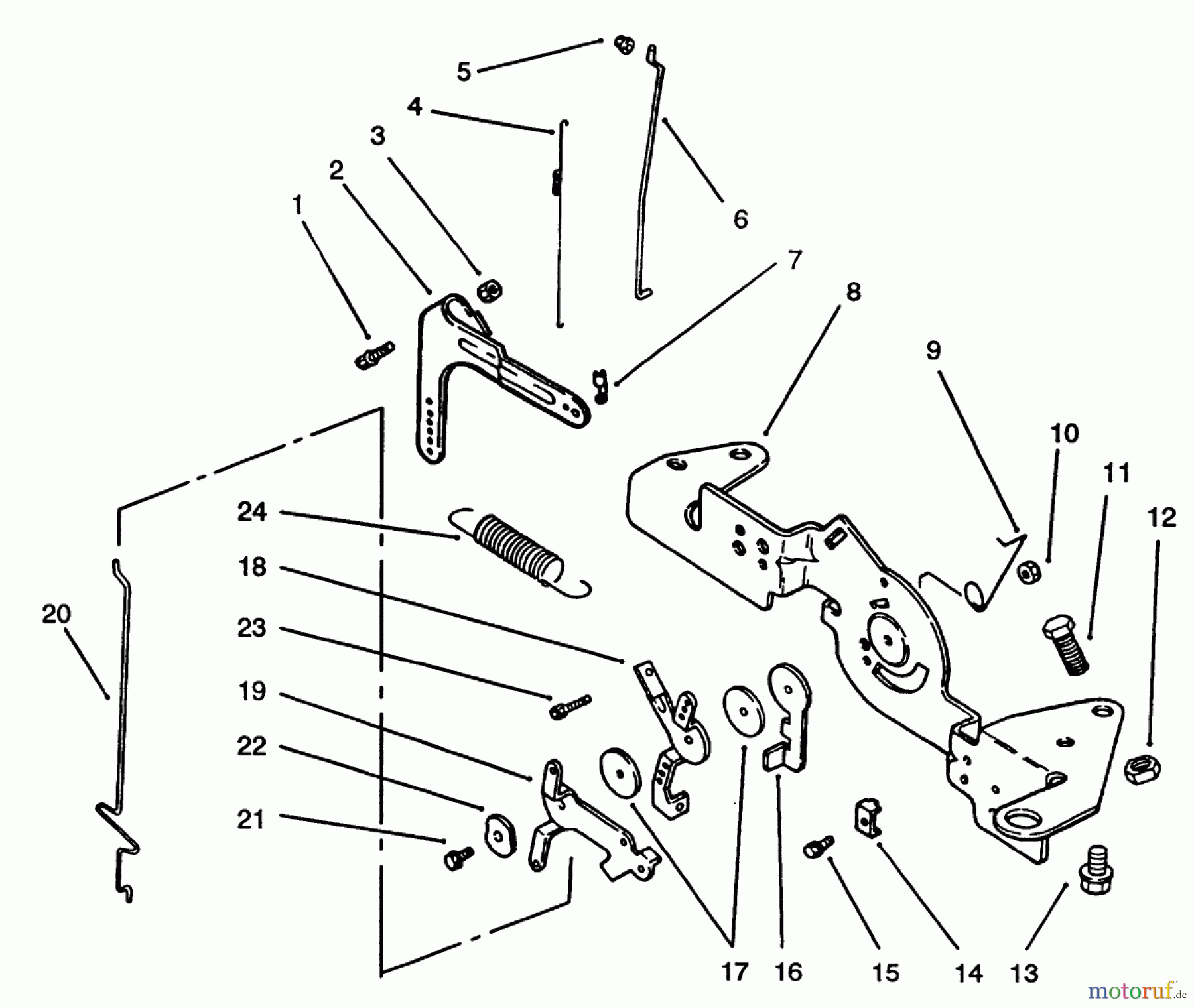  Toro Neu Mowers, Lawn & Garden Tractor Seite 1 72062 (264-6) - Toro 264-6 Yard Tractor, 1994 (4900001-4999999) ENGINE CONTROLS #2