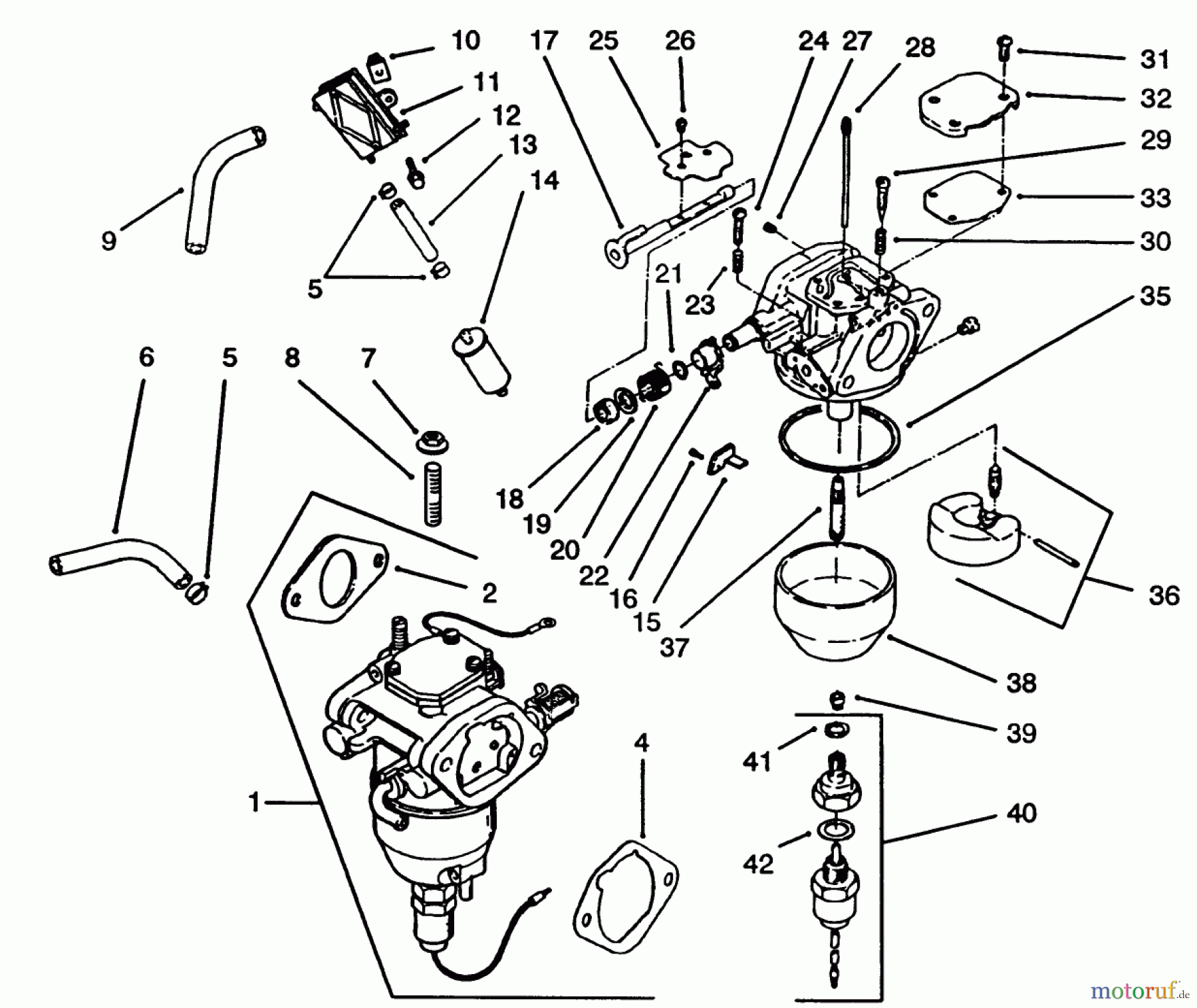 Toro Neu Mowers, Lawn & Garden Tractor Seite 1 72042 (264-6) - Toro 264-6 Yard Tractor, 1994 (4900001-4999999) FUEL SYSTEM #2