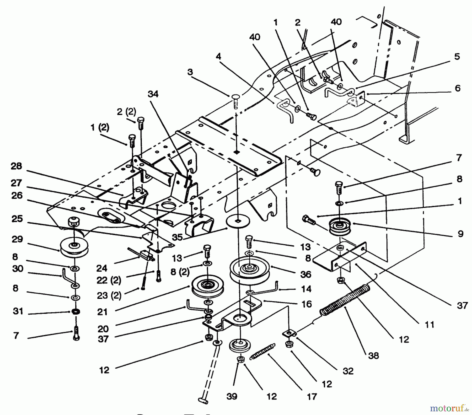Toro Neu Mowers, Lawn & Garden Tractor Seite 1 72062 (264-6) - Toro 264-6 Yard Tractor, 1994 (4900001-4999999) GEAR DRIVE COMPONENTS
