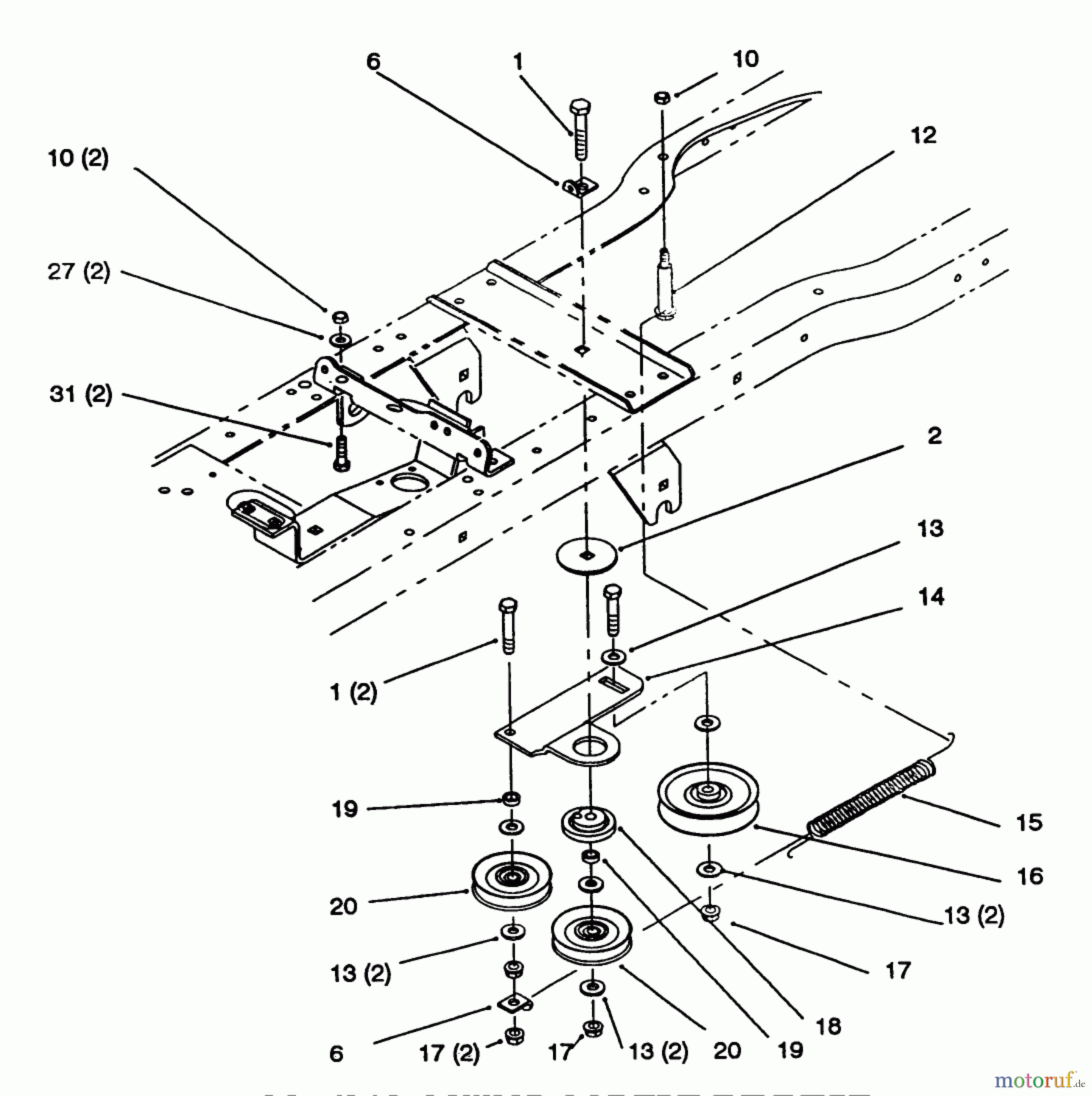 Toro Neu Mowers, Lawn & Garden Tractor Seite 1 72103 (268-H) - Toro 268-H Yard Tractor, 1994 (4900001-4999999) HYDRO DRIVE COMPONENTS