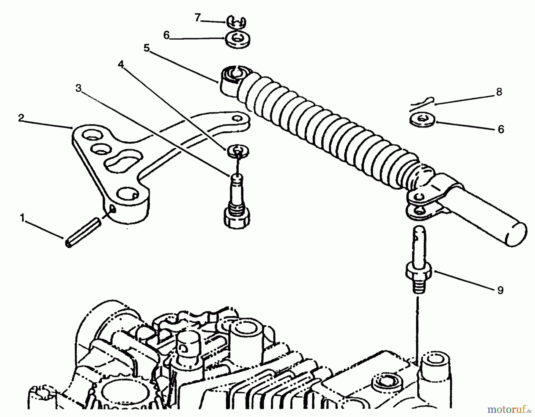 Toro Neu Mowers, Lawn & Garden Tractor Seite 1 72042 (264-6) - Toro 264-6 Yard Tractor, 1994 (4900001-4999999) LEVER DAMPER