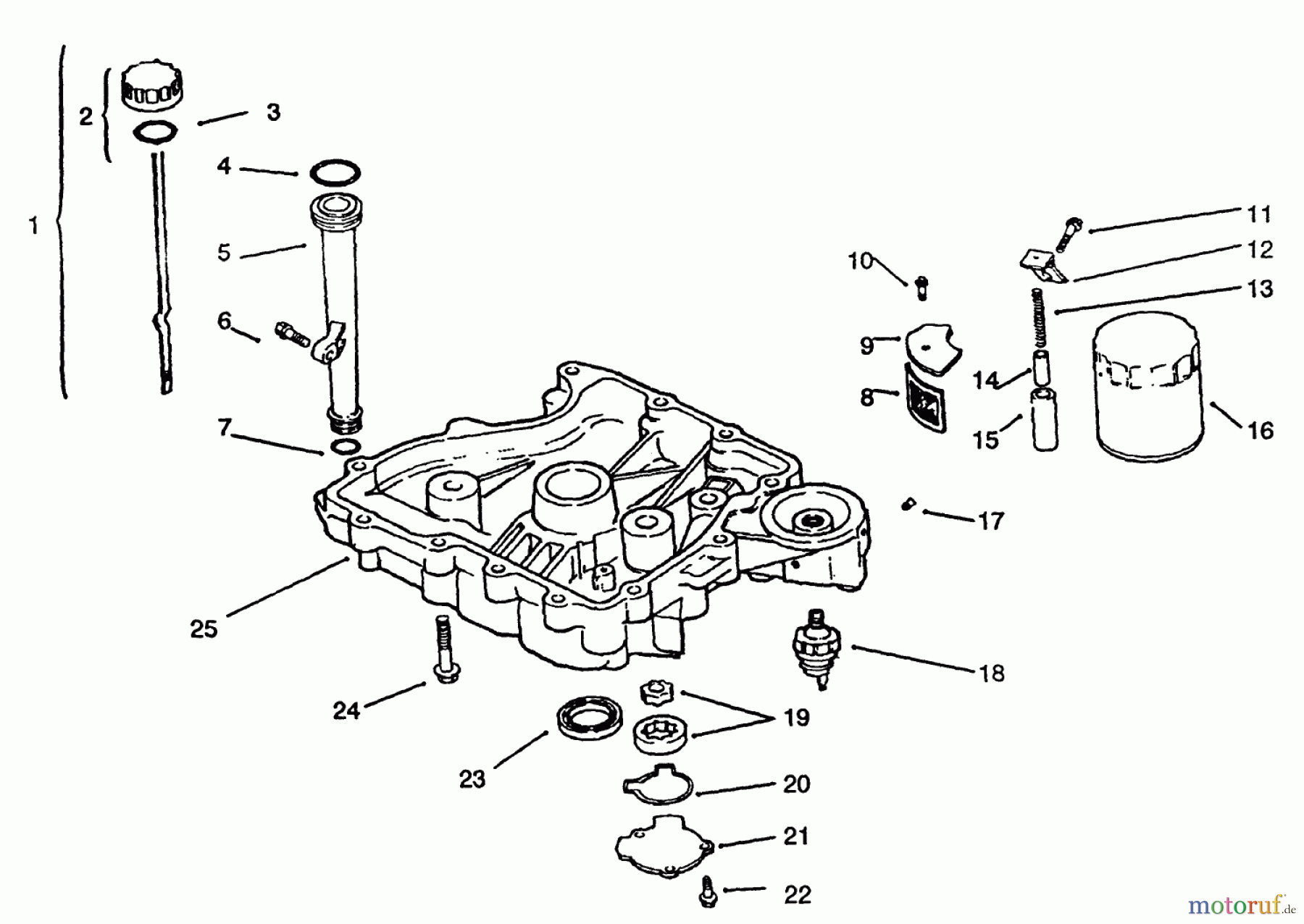 Toro Neu Mowers, Lawn & Garden Tractor Seite 1 72042 (264-6) - Toro 264-6 Yard Tractor, 1994 (4900001-4999999) OIL PAN/LUBRICATION #1