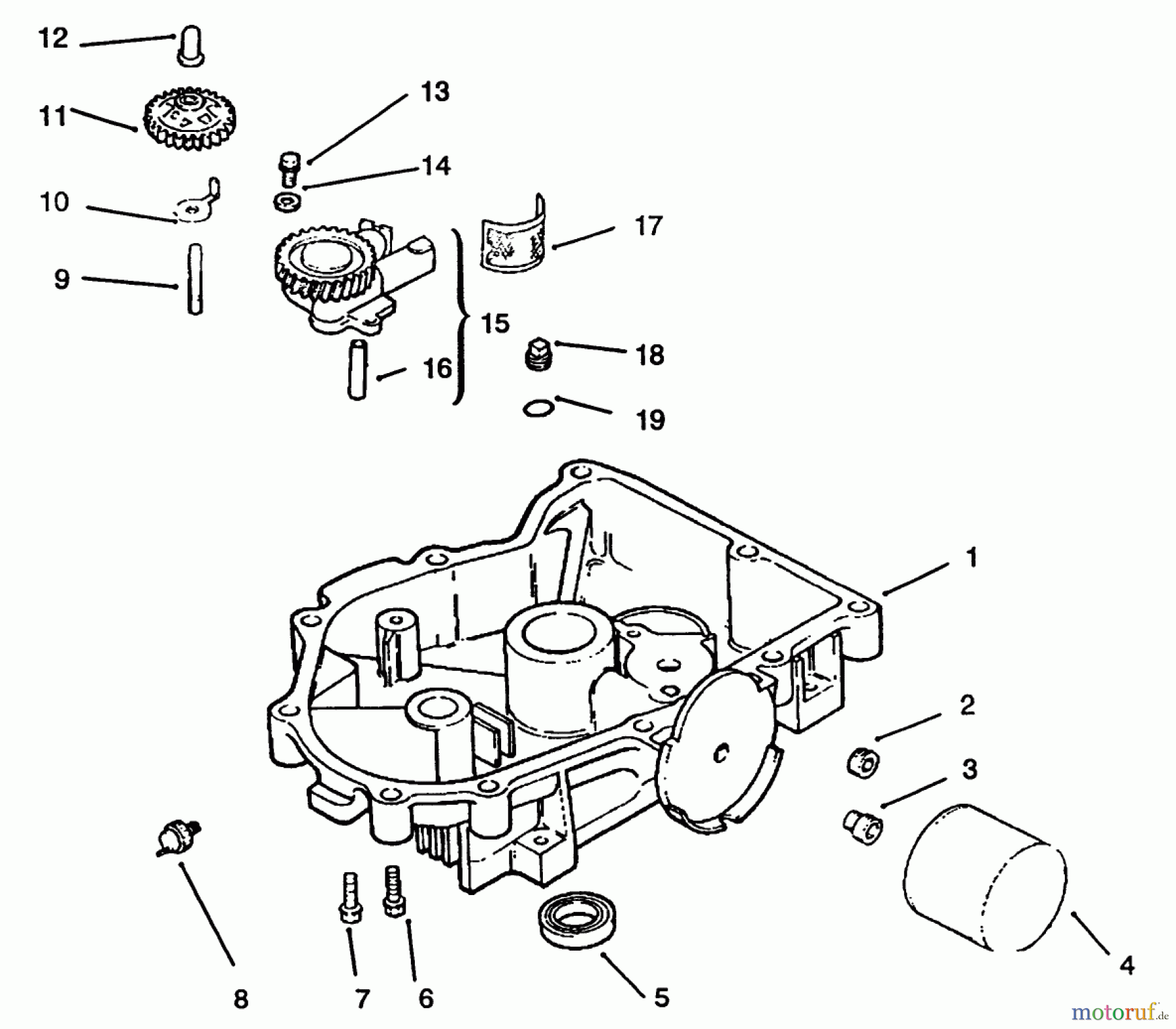 Toro Neu Mowers, Lawn & Garden Tractor Seite 1 72062 (264-6) - Toro 264-6 Yard Tractor, 1994 (4900001-4999999) OIL PAN/LUBRICATION #2