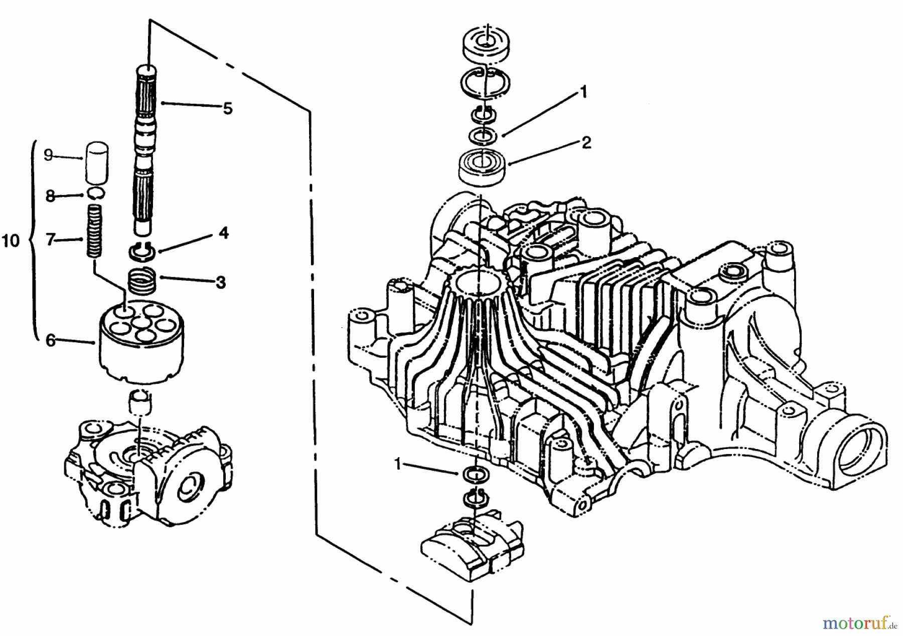 Toro Neu Mowers, Lawn & Garden Tractor Seite 1 72062 (264-6) - Toro 264-6 Yard Tractor, 1994 (4900001-4999999) PUMP SHAFT