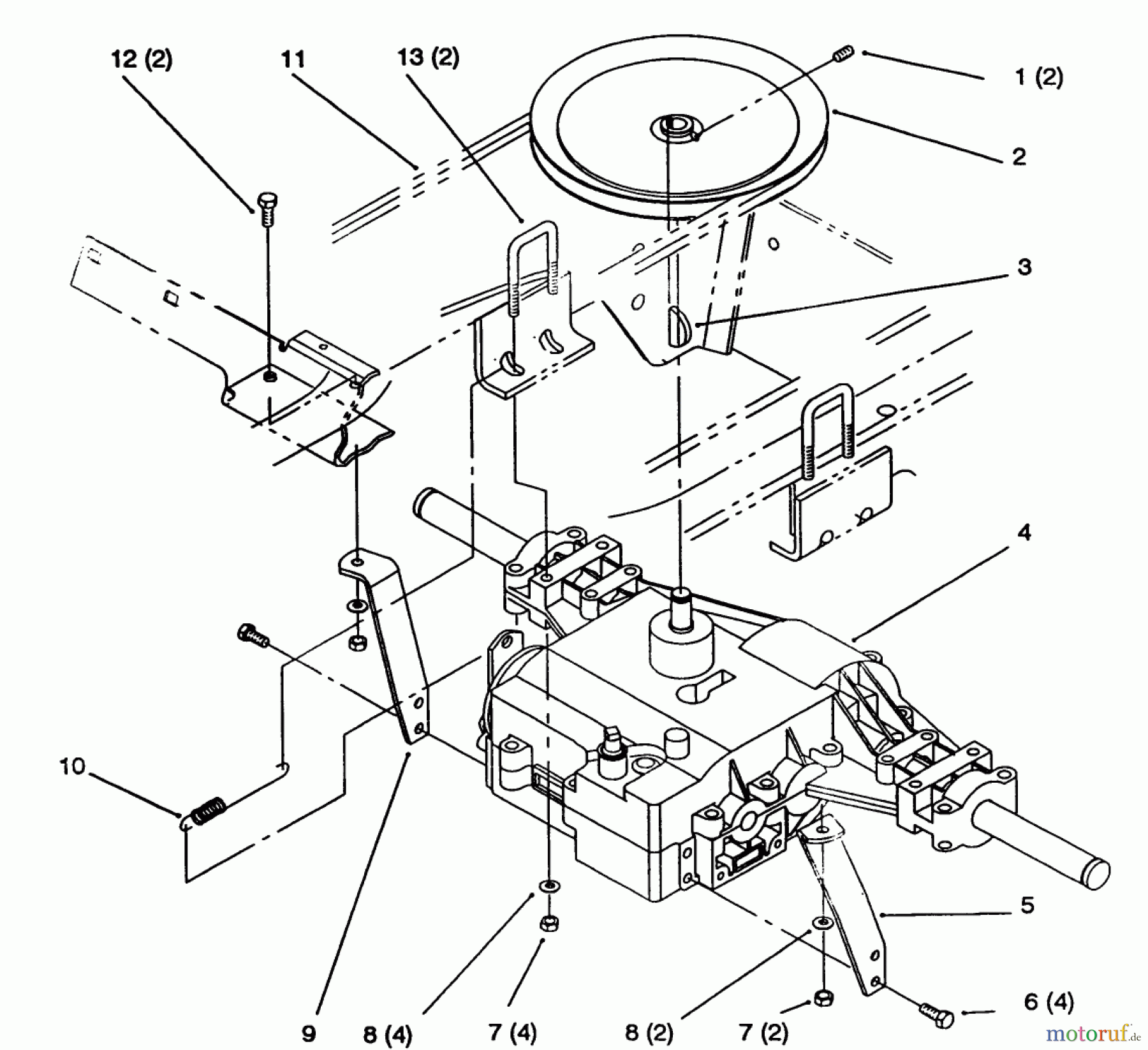 Toro Neu Mowers, Lawn & Garden Tractor Seite 1 72042 (264-6) - Toro 264-6 Yard Tractor, 1994 (4900001-4999999) TRANSAXLE-GEAR