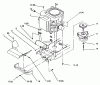 Toro 72042 (264-6) - 264-6 Yard Tractor, 1994 (4900001-4999999) Ersatzteile TWIN CYLINDER ENGINE, MUFFLER, AND P.T.O.